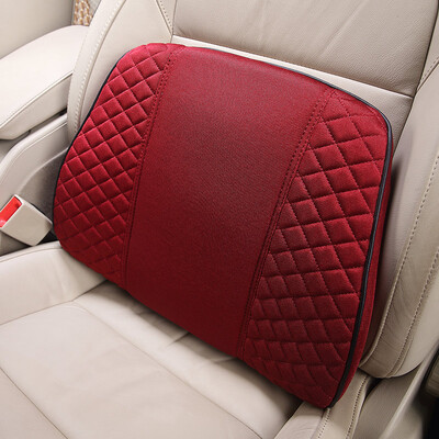 

Wufu Jinniu Office lumbar car cushion breathable slow rebound pillow red