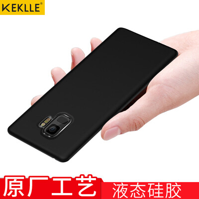 

KEKLLE Samsung Galaxy S9 + мобильный телефон гарнитура для мобильных телефонов Samsung S9 + / S9 PLUS защитная крышка жидкий силиконовый защитный кожух для мужчин и женщин защитный чехол черный