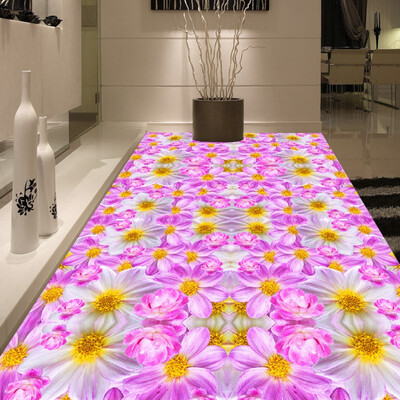 

Free Shipping 3d flower floor lifelike moisture art high-quality wallpaper custom bathroom living room mural 250cmx200xcm