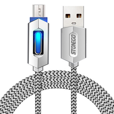 

USB3.1 Nylon Braided Lights LED Micro USB Cable Android Sync Data Cable Fast Charging Cables Phone Upgrades