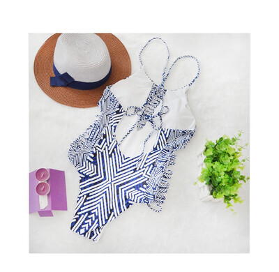 

White Black Lined Sling Bikini Swimwear