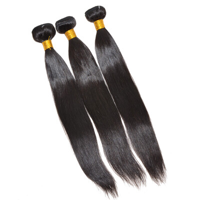 

100 Unprocessed Brazilian Virgin Hair Straight Human Hair Bundles 3pcs Lot Bundle Hair Extension Natural Black Hair Weave