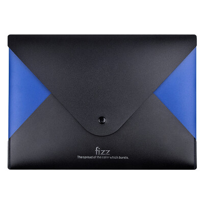 

Fizz thicken snap file bag color data bag portfolio office supplies dark blue FZ103003