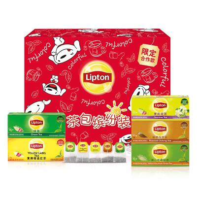 

Lipton Lipton Tea JOY Dog Year Подарочная коробка Пакет для чайной пакетики Pack 5 Flavors 125 Pack 245g Черный чай Зеленый чай Жасминовый чай Oolong Tea Bag Teabag Tea Bag