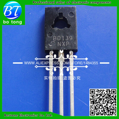 

500pcs free shipping BD139 D139 TO-126 NPN 1.5A 80V NPN Epitaxial Triode Transistor