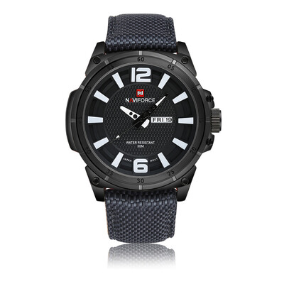 

NAVIFORCE Mens Watches Top Brand Luxury Waterproof 24 hour Date Quartz Watch Man Leather Sport Wrist Watch Men Waterproof Clock