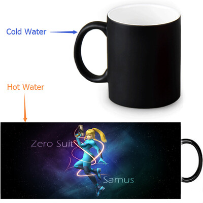 

Metroid 350ml12oz Heat Reveal Mug Color Change Coffee Cup Sensitive Morphing Mugs Magic Mug Milk Tea Cups