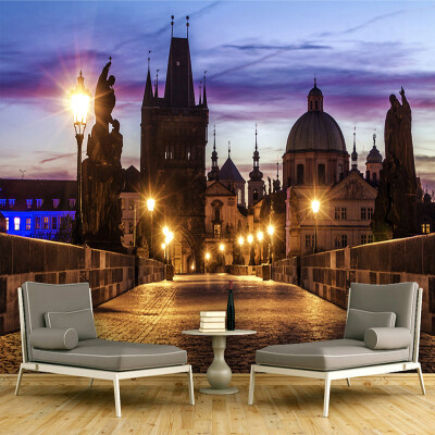 

Пользовательские обои с настенной росписью для стен 3D-плакат City Night View Large Murals Wallpaper Living Room Study Спальня Домашнее украшение