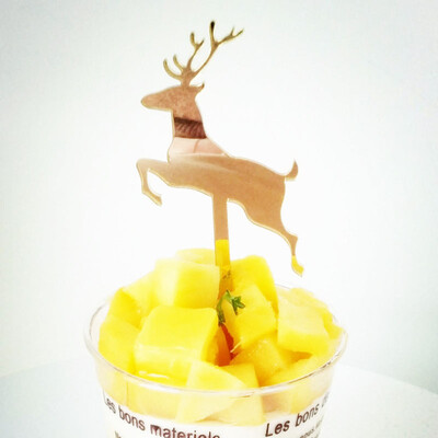 

MEYA Acrylic Deer Cake Cup Topper Cupcake Toppers Set of 8 Cupcake Topper Decoration