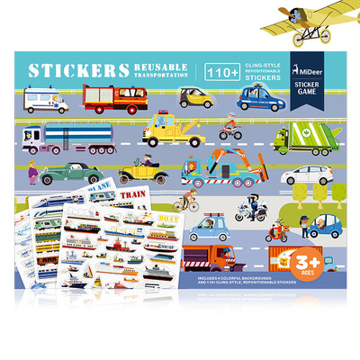 

MiDeer Childrens Toys Fun Scenes Static Stickers Cartoon Stickers Theme Panorama Stickers Animals