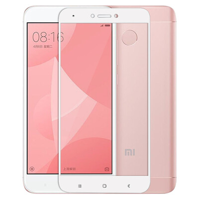 

ESCASE Redmi 4x full screen tempered film full coverage HD explosion-proof anti-fingerprint mobile phone film full-screen white