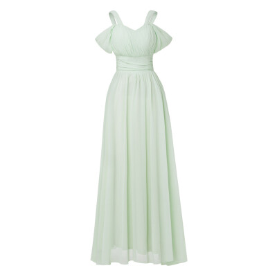 

CAZDZY A-Line Straps Pleated Chiffon Evening Dress