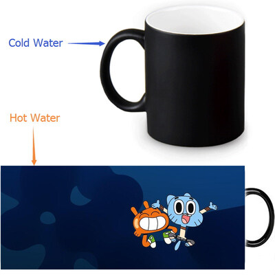 

The Amazing World of Gumball 350ml12oz Heat Reveal Mug Color Change Coffee Cup Sensitive Morphing Mugs Magic Mug Milk Tea Cups