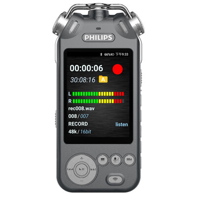 

Philips (PHILIPS) VTR9200 32G Высококачественный выбор диктофона Голос для текста WIFI Bluetooth Smart Digital Noise Reduction Fever HIFI Music Player