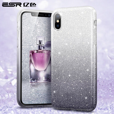 

ESR iPhonex Чехол / Обложка для обуви Творческая личность Отказоустойчивая Apple x Mobile Shell Glitter Блестящий кристалл Lady Fashion Maker Мужская макияж Gradient Series - Psychedelic Black