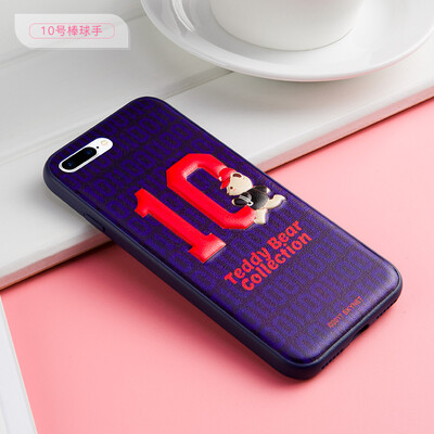 

Teddy Collection Apple 8 / 7Plus Mobile Shell iPhone8 / 7Plus Обложка Мультфильм Cute All-inclusive Drop Стерео Персональная оболочка Creative 10 Бейсболист