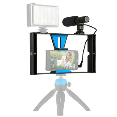 

PULUZ Smartphone Video Rig + Video Shotgun наборы микрофонов для iPhone, Galaxy, Huawei, Xiaomi, HTC, LG, Google и других смартфон