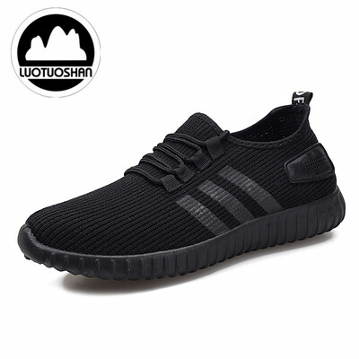 

popular Mens casual fashion Net surface Super light non-slip Sports shoes Running shoes lace-up Flat shoes Students shoes sneake
