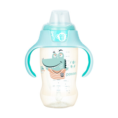 

Small potato sippy cup baby learning cup ppsu duckbill cup with handle gravity ball baby cup 300ml