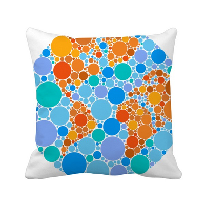 

Blue Orange World Map Earth Square Throw Pillow Insert Cushion Cover Home Sofa Decor Gift