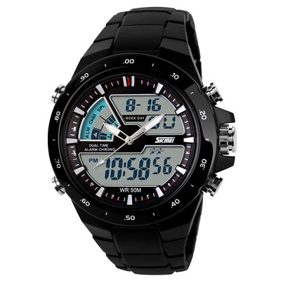 

Mens Dual Time Analog-Digital Plastice Band Sports Wrist Watch