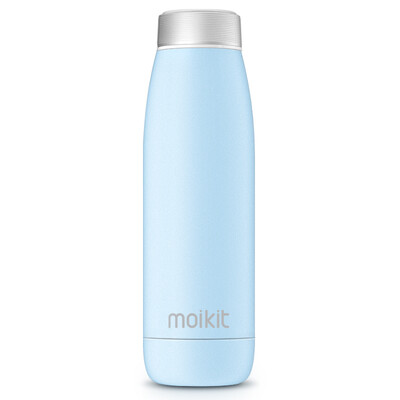 

Moikit wheat open smart cup seed 304 stainless steel men&women portable vacuum insulation cup water temperature monitoring cup S1600 skin powder blue 350 ml