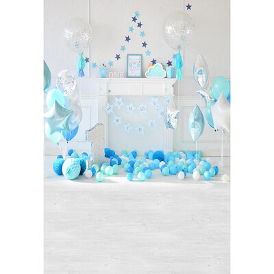

Quiet Blue Clouds Photo Backdrop 57FT Vinyl Fabric Cloth Digital Printing Background for Photography -3086