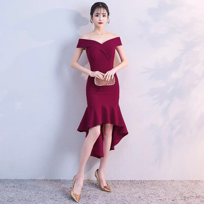 

Toast clothing bride spring summer fishtail long paragraph word sexy engagement dignified dress evening dress