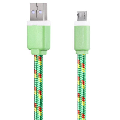 

1M Micro USB плоский плетеный адаптер для зарядного устройства для кабельного адаптера для смартфонов Android