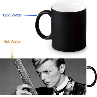 

David Bowie 350ml12oz Heat Reveal Mug Color Change Coffee Cup Sensitive Morphing Mugs Magic Mug Milk Tea Cups