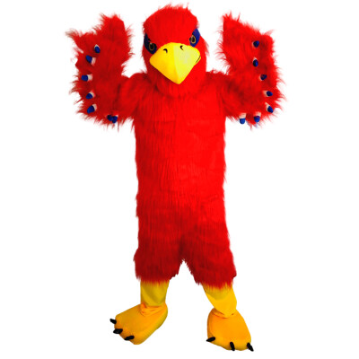 

Red Bird Eagle Mascot Cartoon Costume Langteng Real Picture
