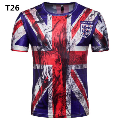 

2018 New World Cup Memorial T-shirts Short-sleeved Casual Fans Orgy Football Printing Series Sports Running Fitness Sweatshirt