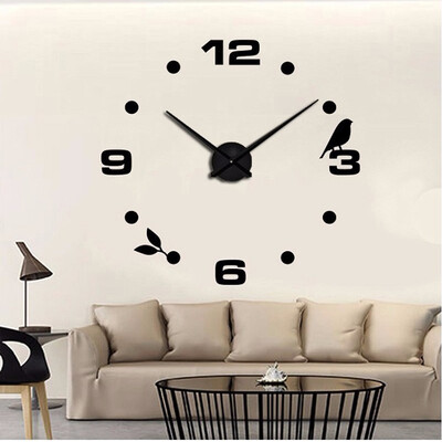 

Wall ClockModern Frameless DIY Wall Clock Large 3D Wall Watch Non Ticking for Living Room Bedroom Kitchen