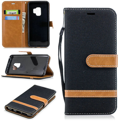 

BEFOSPEY Mixed Colors Denim PU LeatherSoft TPU Card Slot Stand Wallet Case For Samsung Galaxy S9201858"