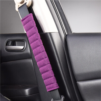 

Flax Car Seat Belt Pad Long Linen Car Seat Belt Shoulder Pad Breathable Black Red Beige Brown Purple Mama Family New Belt Cover