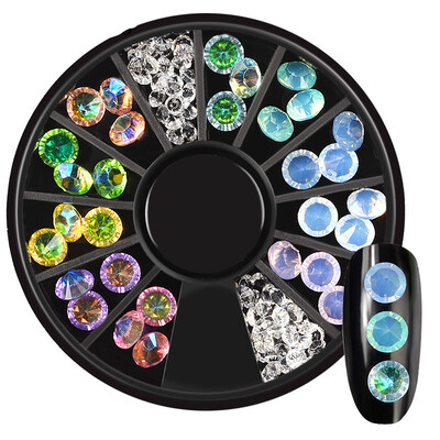 

Marquise Diamond AB Цвет Rhinestone Смола 3D Шарм Блестящий блеск Gem Nails Украшение в ручном маникюре Аксессуары для ногтей