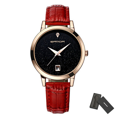 

SANDA Fashion Star Dial Женские часы Роскошные золотые женские женские часы для женщин Часы Relogio feminino P194