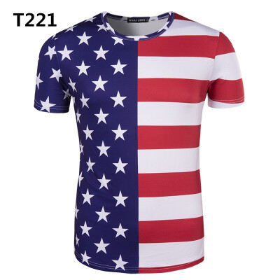 

New Mens World Cup Soccer Print T-shirt Short Sleeve Casual Sweatshirt Football Memorial T-shirt Sports Fitness Exercise