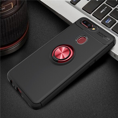 

OPPO R11SR11S Plus Luxury Metal Ring Magnetic Bracket Shockproof Cooling TPU Phone Case