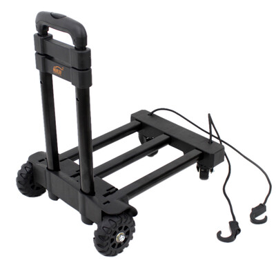 

Easy Tour flat four-wheel small cart universal wheel shopping trolley pull cargo luggage shopping cart trolley load bearing about 55KG black