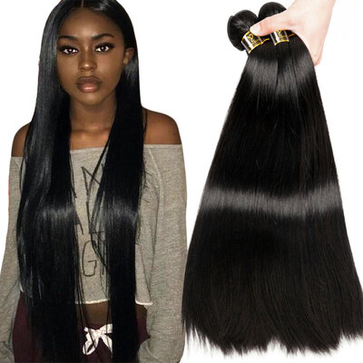 

YAVIDA Virgin Peruvian Straight Hair 4 Bundles Straight Virgin Hair Weave Bundles Peruvian Human Hair Extension