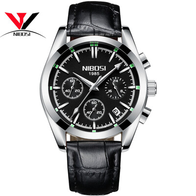 

NIBOSI 2018 Top Brand Luxury Stainless Steel Wrist Watch Men Business Casual Quartz Watches Wristwatch Waterproof Relogio Masculin