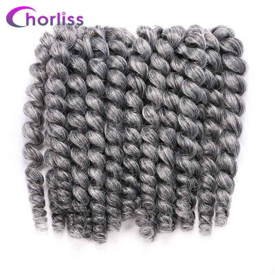 

Chorliss 8 40g Jumpy Wand Curl Twist Crochet Braid Jamaican Bounce Synthetic Braiding Hair High Temperature Fiber Purple Color