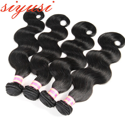 

Siyusi Hair Products Brazilian Virgin Hair Body Wave 3 Pcs 7A Unprocessed Virgin Human Hair Extensions Brazilian Hair Weave Bundle