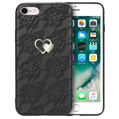 

Youjia Apple 87 Mobile Shell iPhone87 Cover All-in-one Anti-drop Creative Lace Soft shell Smart Black