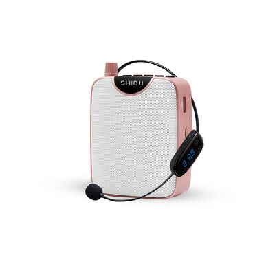 

Shidu SD-S510 Bee Bee Microphone Wireless Teacher Teaching Dedicated Megaphone Tour Guide Portable Waisthorn Speaker Mini Card Speaker Rose Gold