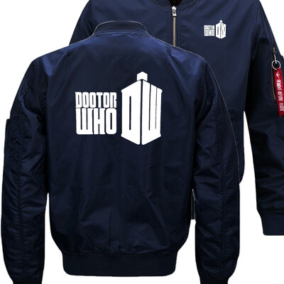 

Doctor Who Galleries Bomber Flight Flying Jacket Winter thicken Warm Zipper Men Jackets Anime Mens Casual Coat