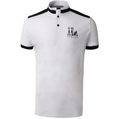 

Mens Casual Short Sleeve Stand Collar T Shirt