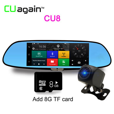 

CU8 DVR 7 'Двойной объектив автомобиля Dash камера 3G Wifi GPS сенсорный экран рекордера перед после 1080P HD автомобилей видео регистратор регистратор