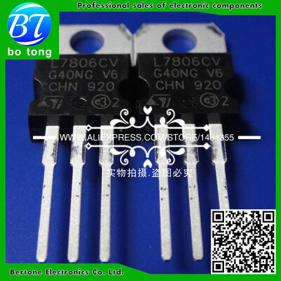 

Free Shipping 10PCS L7806CV L7806 7806 6V 12-15A Voltage Regulator TO-220